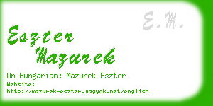 eszter mazurek business card